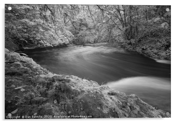 Afon Pyrddin, Pontneddfechan, Brecon Beacons Natio Acrylic by Dan Santillo