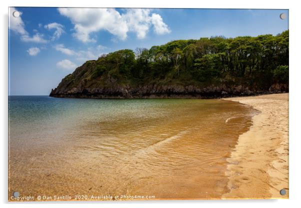 Barafundle Bay, Pembrokeshire Acrylic by Dan Santillo
