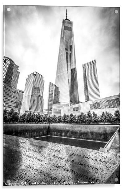 Ground Zero Memorial Acrylic by Richard Whitley