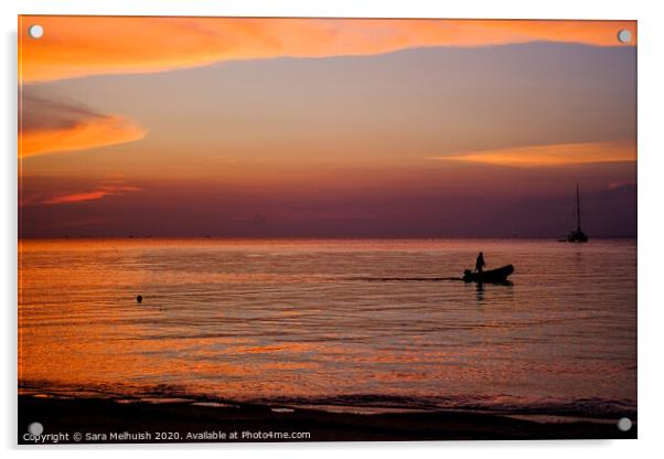 Thai sunset Acrylic by Sara Melhuish