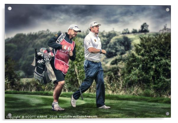 LEE WESTWOOD & BILLY FOSTER Acrylic by SCOTT WARNE