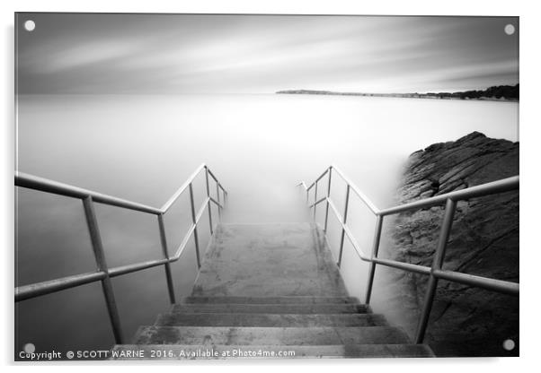 THE STEPS AT BARRY ISLAND Acrylic by SCOTT WARNE