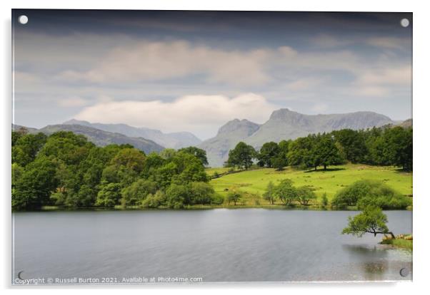 Langdale Pike Acrylic by Russell Burton
