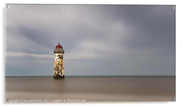 Talacre lighthouse Acrylic by Russell Burton