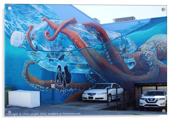 West Coast life street mural Acrylic by Chris Langley