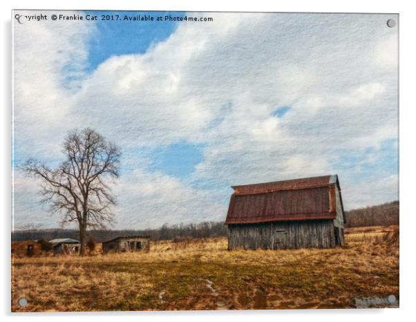 Old Barn with Outbuildings Acrylic by Frankie Cat