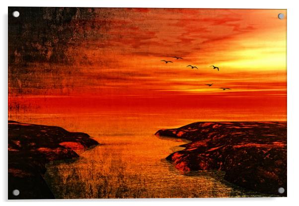 romantic sunset  Acrylic by Dagmar Giers