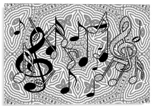 Music notes Acrylic by Dagmar Giers