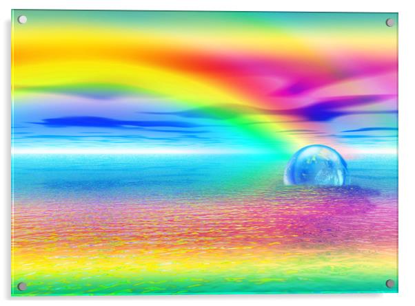 Rainbow happiness  Acrylic by Dagmar Giers