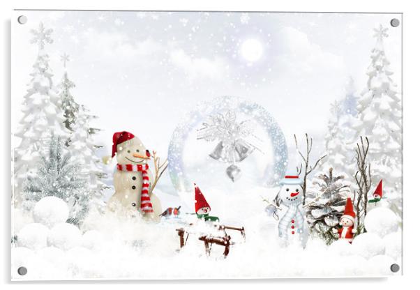 Christmas fairy tale Acrylic by Dagmar Giers