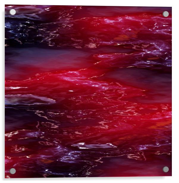 Blood red river  Acrylic by Dagmar Giers