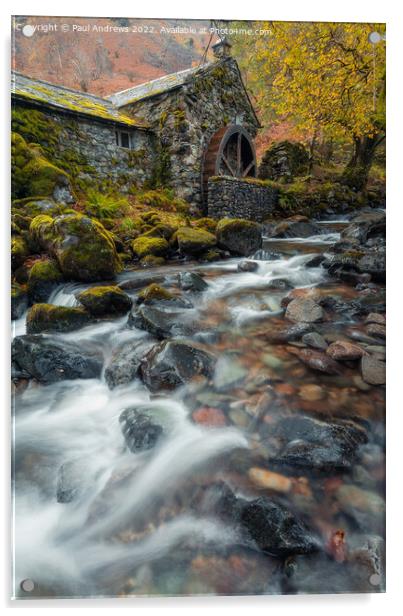 Borrowdale Mill Acrylic by Paul Andrews