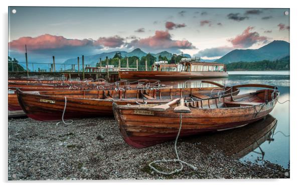 Derwent Rowing Boats. Acrylic by Paul Andrews