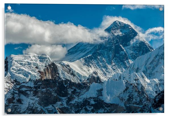 Mount Everest Acrylic by Paul Andrews