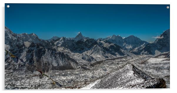 The Khumbu Glacier Acrylic by Paul Andrews