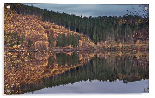 Loch Garry Reflections #4 Acrylic by Paul Andrews