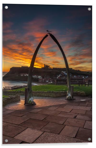 Whitby Whale Bones Acrylic by Paul Andrews
