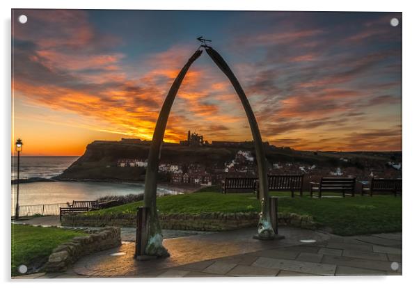 Whitby Whale Bones 2 Acrylic by Paul Andrews