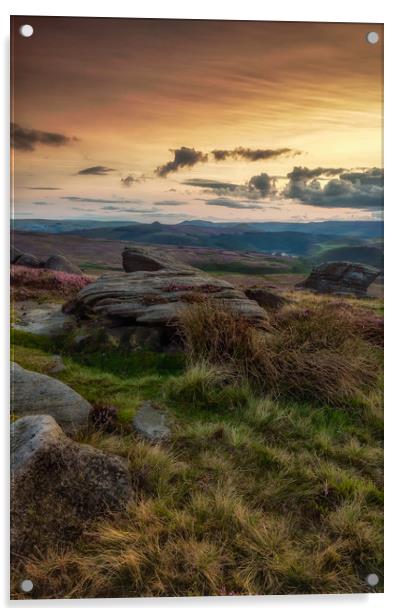 Stanage Edge Acrylic by Paul Andrews