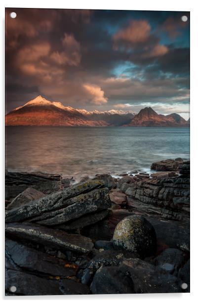 Elgol Morning Acrylic by Paul Andrews