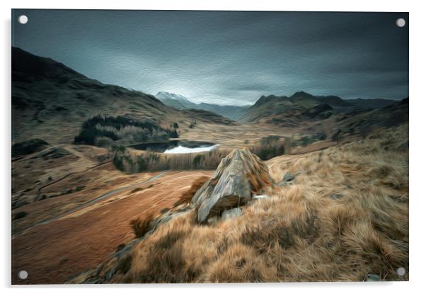 Blea Tarn  Acrylic by Paul Andrews