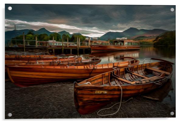 Derwent Boats Acrylic by Paul Andrews