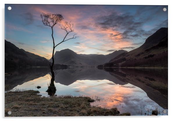 Buttermere Dawn Acrylic by Paul Andrews