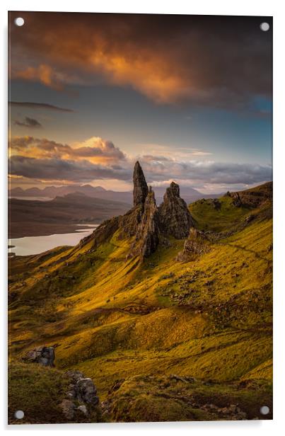 Majestic Sunrise over the Old Man of Storr Acrylic by Paul Andrews