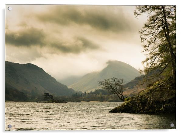 Ullswater, Lake district. Acrylic by Mark Bowman