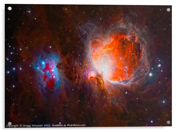 Orion's Fire Acrylic by Gregg Simpson