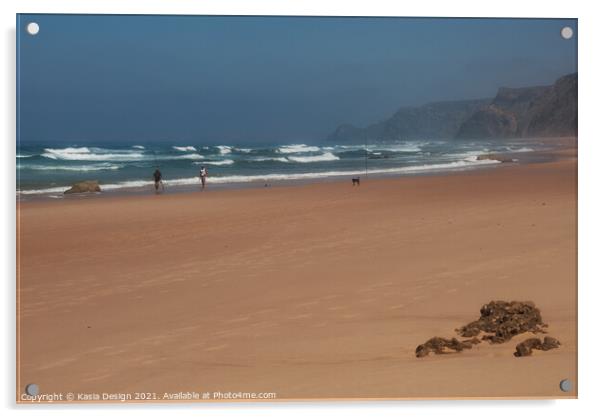 Praia de Castelejo, Vila do Bispo, Algarve, Portug Acrylic by Kasia Design