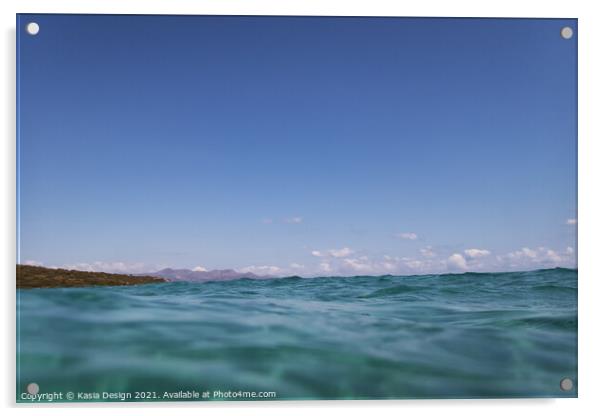 Mermaid's View, Crete, Greece Acrylic by Kasia Design