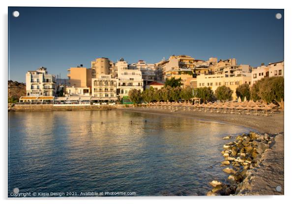 Kitroplatia, Agios Nikolaos, Crete, Greece Acrylic by Kasia Design