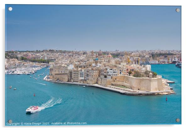 Senglea Point, Grand Harbour, Republic of Malta Acrylic by Kasia Design