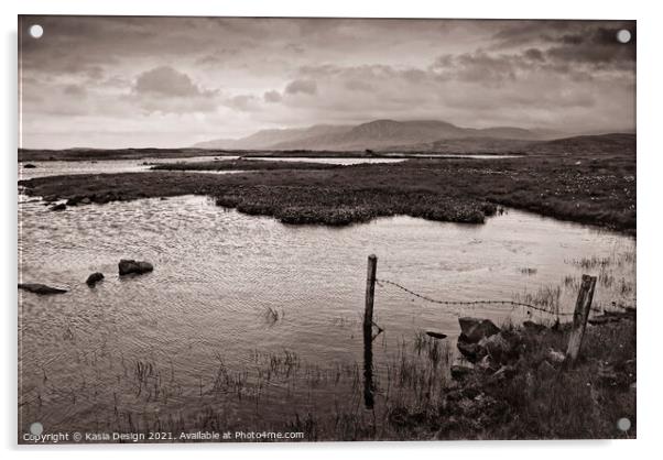 South Uist Loch, Outer Hebrides, Scotland Acrylic by Kasia Design