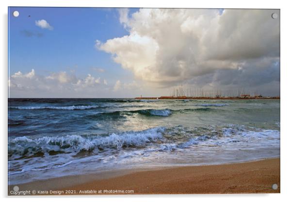 Mallorca: Playa Can Pastilla after the Storm Acrylic by Kasia Design