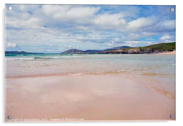 Seilebost Sands, Harris, Outer Hebrides Acrylic by Kasia Design