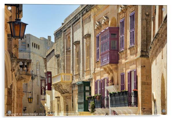 Mdina , The Silent City, Republic of Malta Acrylic by Kasia Design