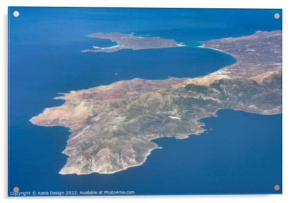 Soaring over the  Peloponnese Peninsula Acrylic by Kasia Design