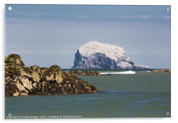 Bass Rock, North Berwick, Scotland Acrylic by Kasia Design