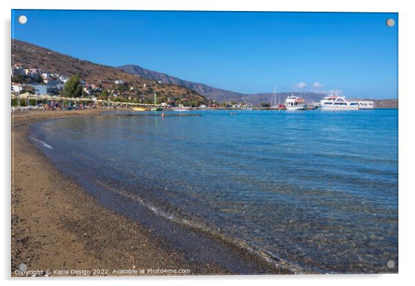 Elounda Beach, Crete, Greece Acrylic by Kasia Design