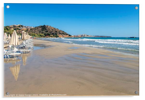 Almyros Beach, Crete, Greece Acrylic by Kasia Design