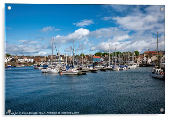 Anstruther Harbour and Marina Acrylic by Kasia Design