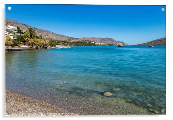 Turquoise Waters Elounda, Crete Acrylic by Kasia Design