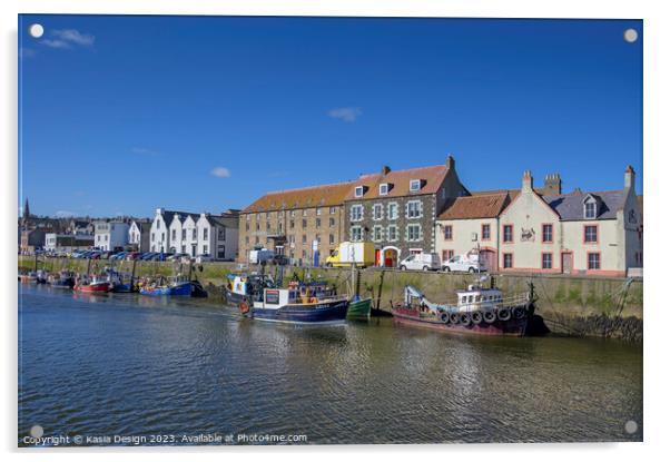 Fishing Boat setting out from Eyemouth Acrylic by Kasia Design