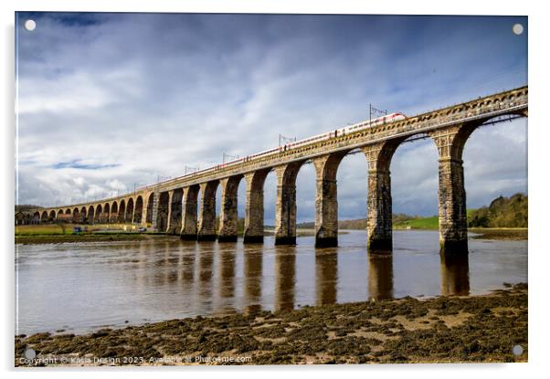 Royal Border Bridge, Berwick-upon-Tweed. Acrylic by Kasia Design