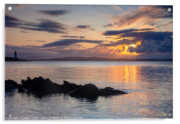 Port Charlotte Sunrise on the Rocks Acrylic by Kasia Design