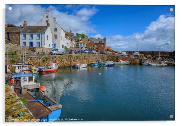 Charming Crail Harbour Acrylic by Kasia Design