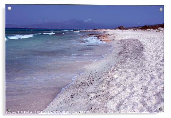 Miles of Sand on Chrissi Island Acrylic by Kasia Design