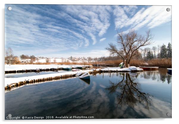 Icy Boating Lake Acrylic by Kasia Design